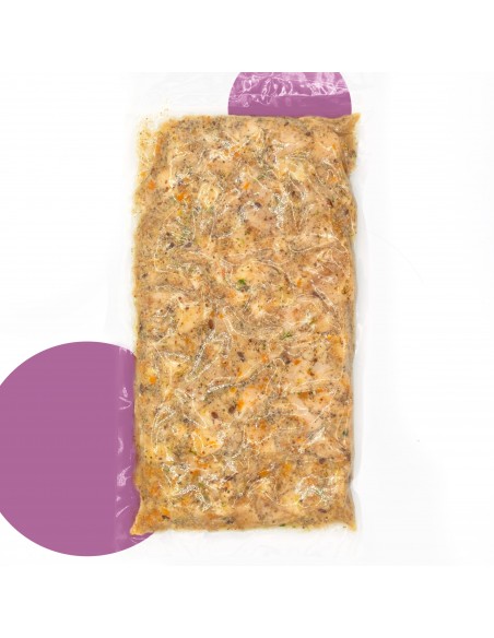 Alimento completo artigianale per cani e gatti al tacchino