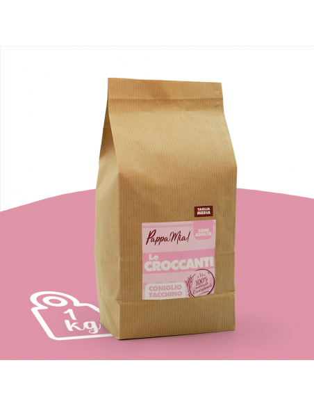 Crocchette naturali per cani al Coniglio e Tacchino 1 kg